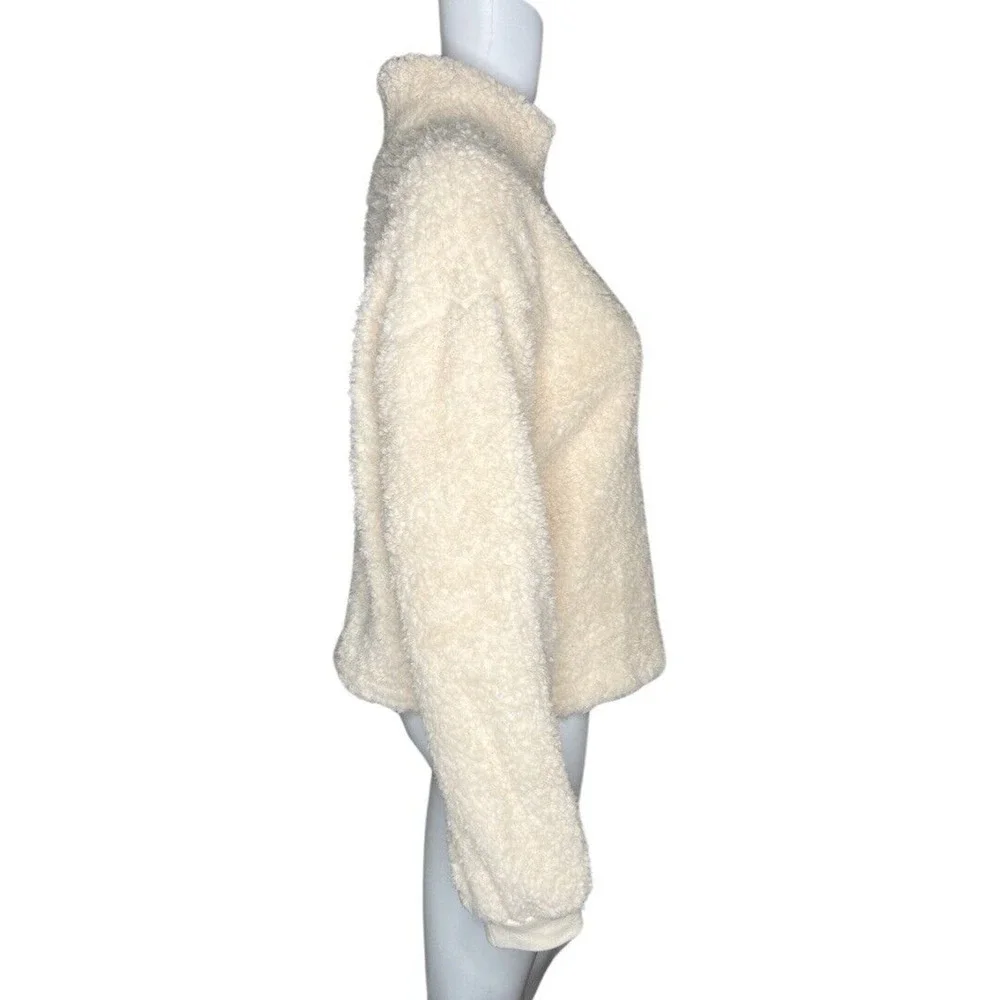 Love Tree Shirt Womens Large Cream Ivory Fleece Sweatshirt‎ Neutral Minimalist